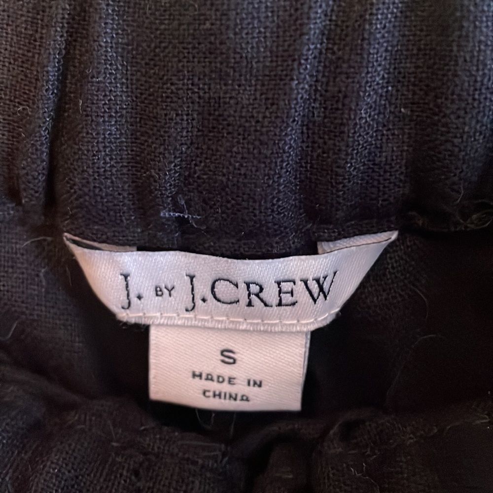 J. Crew Boho Linen Cotton Blend Drawstring Pom Hem Pull On Shorts Sz S - Picture 3 of 6